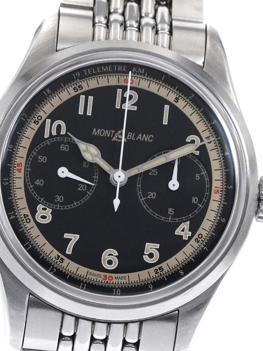 MONTBLANC 1858 Monopusher Chronograph 125582 black Dial Automatic Men's_894789